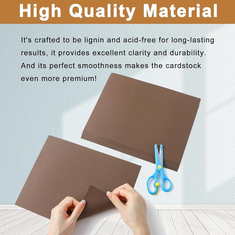 Silunkia 40 Sheets Coffee Color Cardstock 8.5 x 11 Crafts Paper, 200gsm/75lb Premium Dark Brown Card Stock Printer Paper for DIY Cards Making, Greeting Cards, Birthday Decorations, Invitations, Menus - Image 5